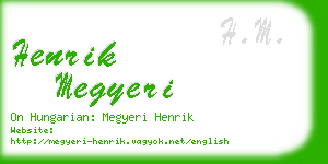 henrik megyeri business card